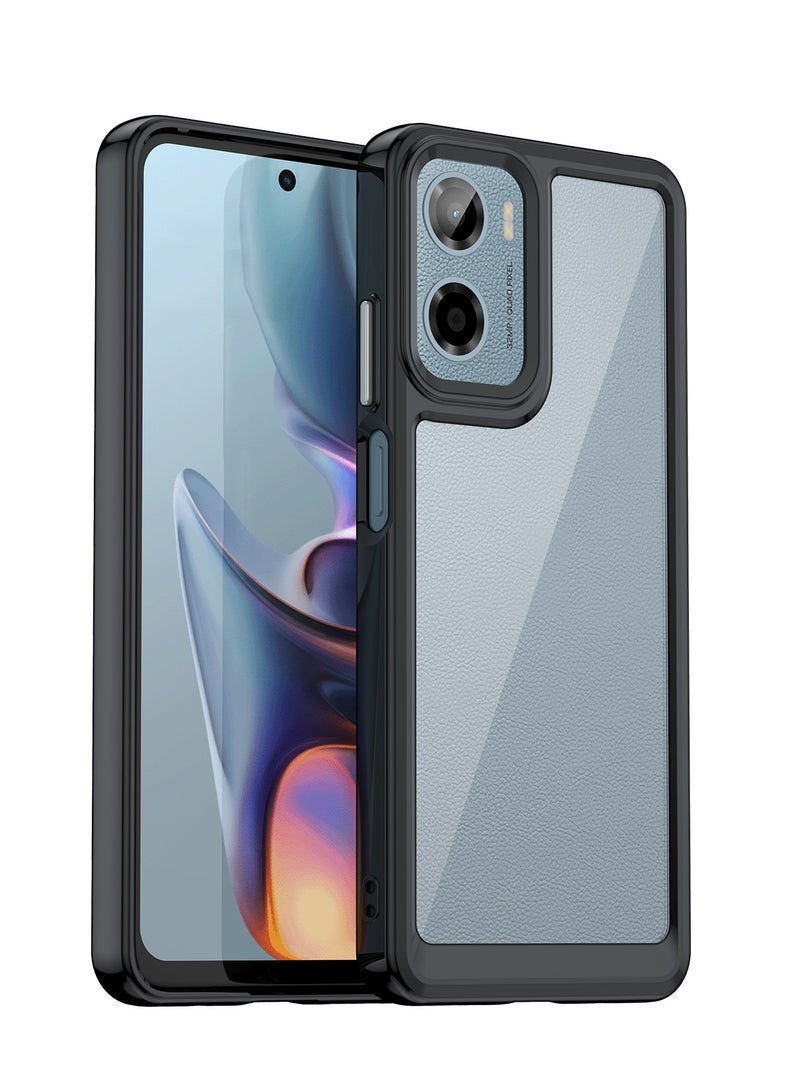for Motorola G05/E15 Case Cover, High Quality Hard Backplane Soft Border Pure and Bright Comfortable Feel Cell Phone Protective Case for Motorola G05/E15, Black  - Image 1