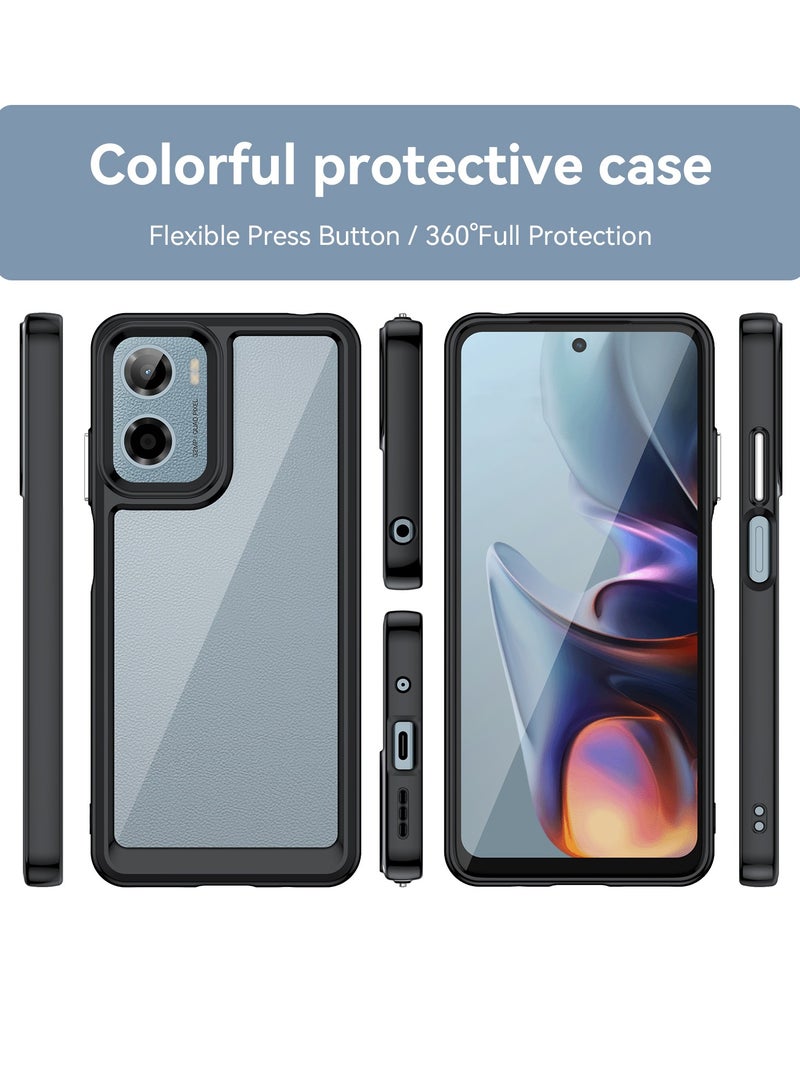 for Motorola G05/E15 Case Cover, High Quality Hard Backplane Soft Border Pure and Bright Comfortable Feel Cell Phone Protective Case for Motorola G05/E15, Black  - Image 2