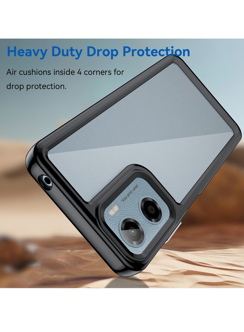 for Motorola G05/E15 Case Cover, High Quality Hard Backplane Soft Border Pure and Bright Comfortable Feel Cell Phone Protective Case for Motorola G05/E15, Black  - Image 3