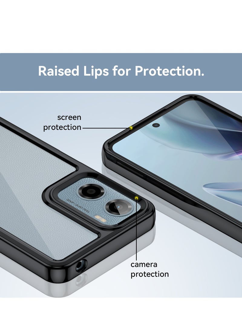 for Motorola G05/E15 Case Cover, High Quality Hard Backplane Soft Border Pure and Bright Comfortable Feel Cell Phone Protective Case for Motorola G05/E15, Black  - Image 4