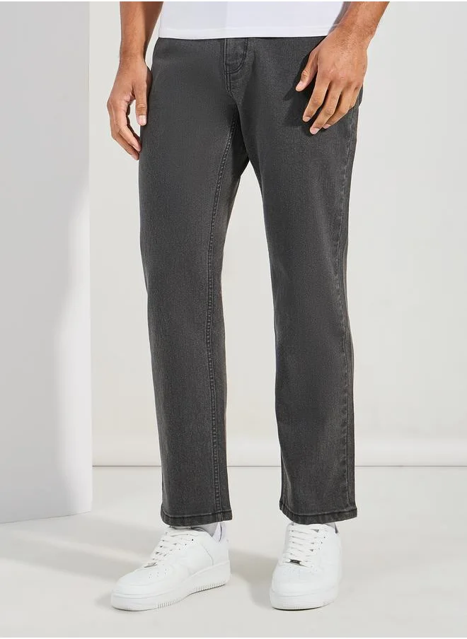ستايلي Cotton Stretch 5-Pocket Relaxed Fit Jeans