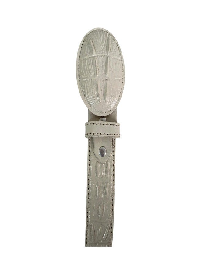 Bonus HEAVY DUTY COW HIDE EMBOSSED CROCODILE ALLIGATOR DESIGN LEATHER BELT CINTO VAQUERO HECHO EN MEXICO - Image 4