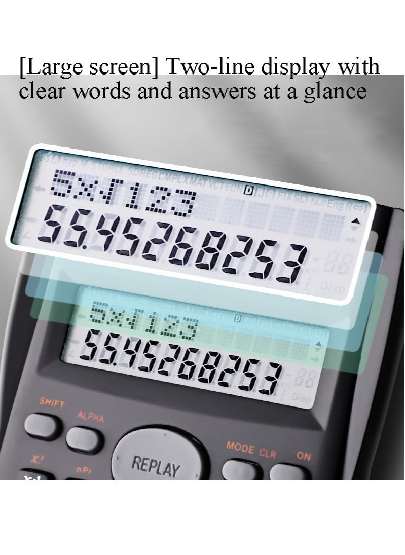 JSDUN - 12-Digit Scientific Calculator Student Financialfor use with Fractions Statistics Chemistry MathGeneral Calculator Battery Powered Lightweight Durable Long Lasting Design - Image 1