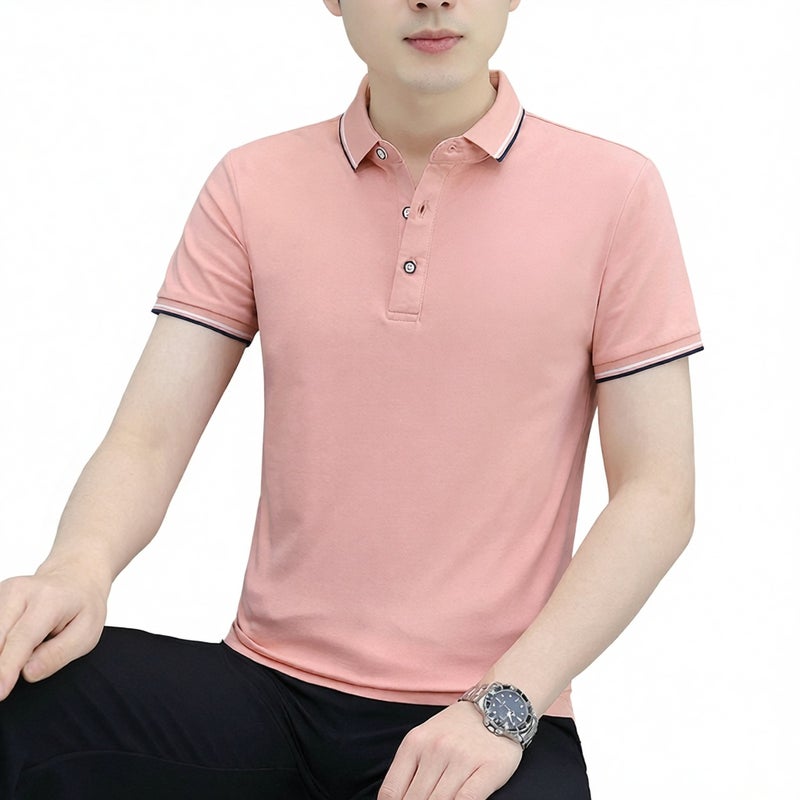 Men's Short Sleeve Polo Shirt Casual Top T-Shirt - Image 1