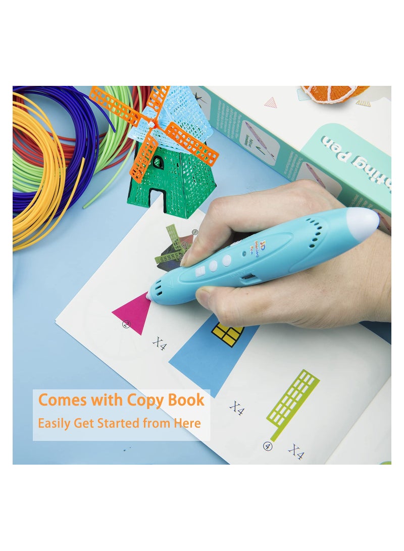 SYOSI 3D Pen for Kids Aged 4+, 3D Printing Pen for 3D Thinking Training, Wireless 3D Pen with 2 Feeding Speeds, Built-in Rechargeable Battery, 1.75cm PCL Filament is Included - Image 5