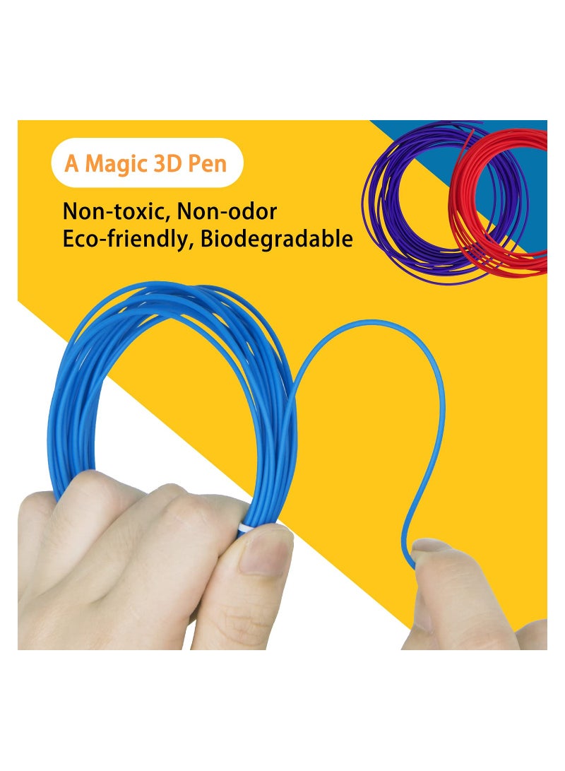 SYOSI 3D Pen for Kids Aged 4+, 3D Printing Pen for 3D Thinking Training, Wireless 3D Pen with 2 Feeding Speeds, Built-in Rechargeable Battery, 1.75cm PCL Filament is Included - Image 3