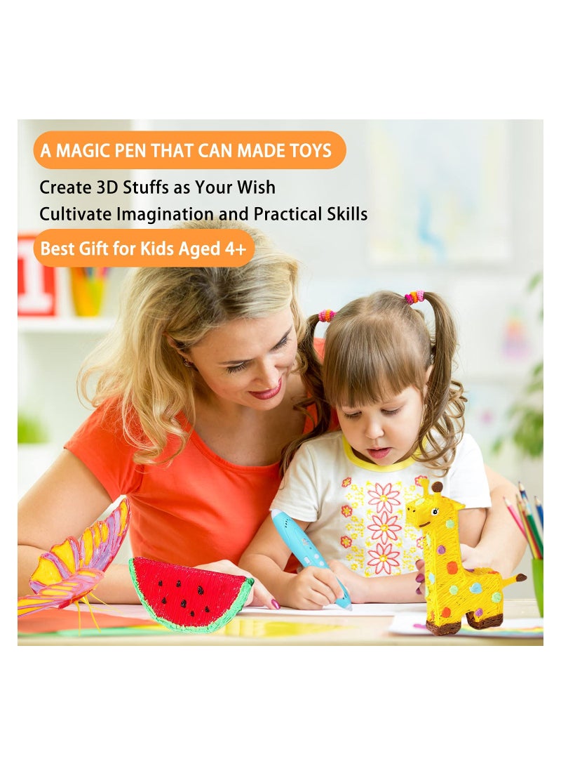 SYOSI 3D Pen for Kids Aged 4+, 3D Printing Pen for 3D Thinking Training, Wireless 3D Pen with 2 Feeding Speeds, Built-in Rechargeable Battery, 1.75cm PCL Filament is Included - Image 4