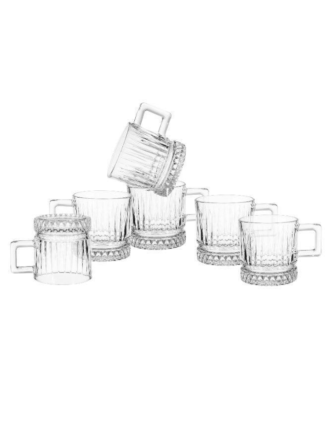 بلينك ماكس ✨ طقم أكواب زجاجية BLINKMAX – 6 قطع (8 سم – سعة 230 مل) تصميم فاخر عصري 🥂 - Image 3