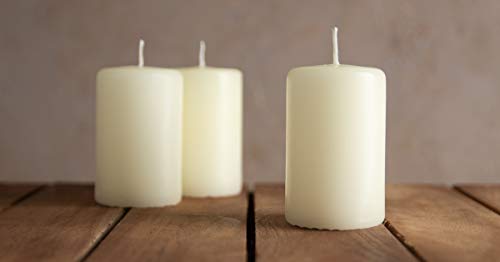 PAPSTAR Unscented White Small Pillar Candles Set of 10 | Dripless and Smokeless Household Dinner, Party Candles | European Made Premium Quality 10h Burning Time | 1.5x3.5 Inch - Image 2