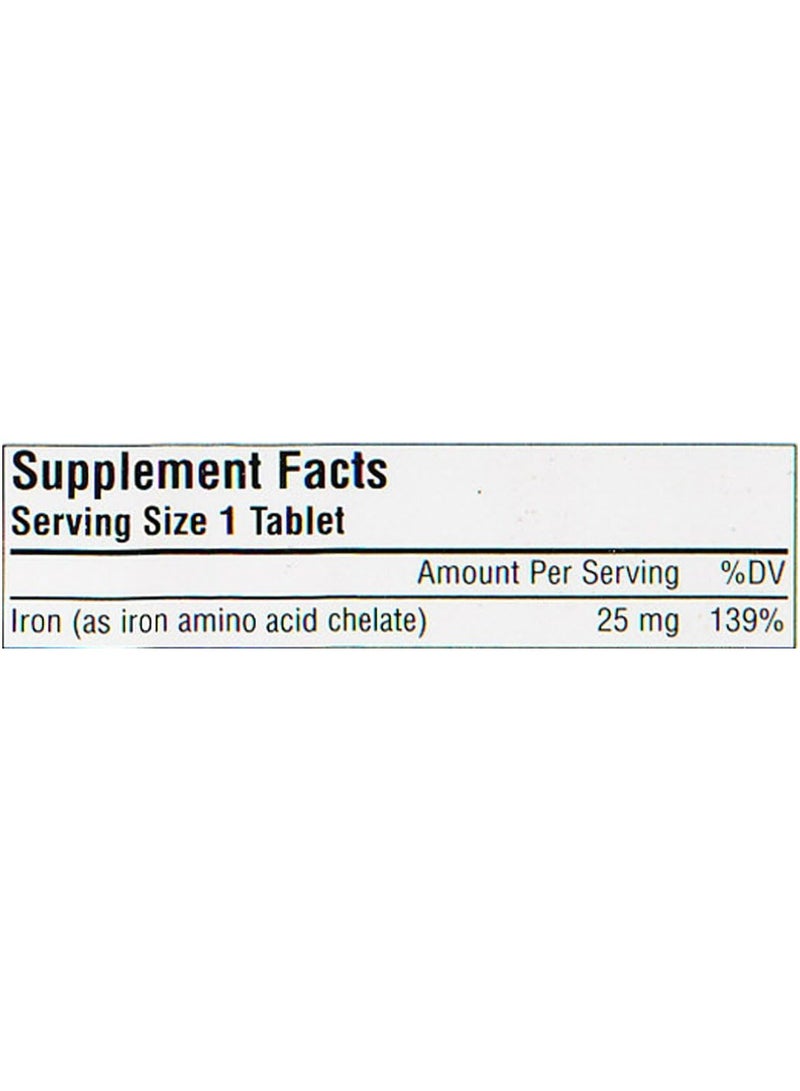 Source Naturals Iron Chelate 25 Mg 100 Tablets Supports Energy Production  - Image 4