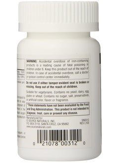 Source Naturals Iron Chelate 25 Mg 100 Tablets Supports Energy Production  - Image 3