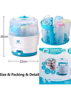 Beauenty Baby Bottle Sterilizer Bottle Steam Sterili-zer for Baby Bottles BPA Free Pacifiers Breast Pumps Large Capacity and 99.99% Cleaned in 8 Mins Holds up to 6 Bottles Easy to Operate  - Image 2