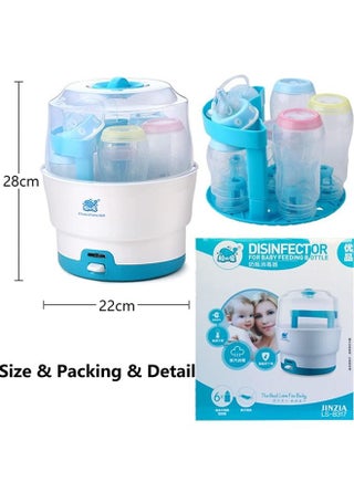 Baby Bottle Sterilizer Bottle Steam Sterili-zer for Baby Bottles BPA Free Pacifiers Breast Pumps Large Capacity and 99.99% Cleaned in 8 Mins Holds up to 6 Bottles Easy to Operate - view 2