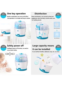 Beauenty Baby Bottle Sterilizer Bottle Steam Sterili-zer for Baby Bottles BPA Free Pacifiers Breast Pumps Large Capacity and 99.99% Cleaned in 8 Mins Holds up to 6 Bottles Easy to Operate  - Image 5