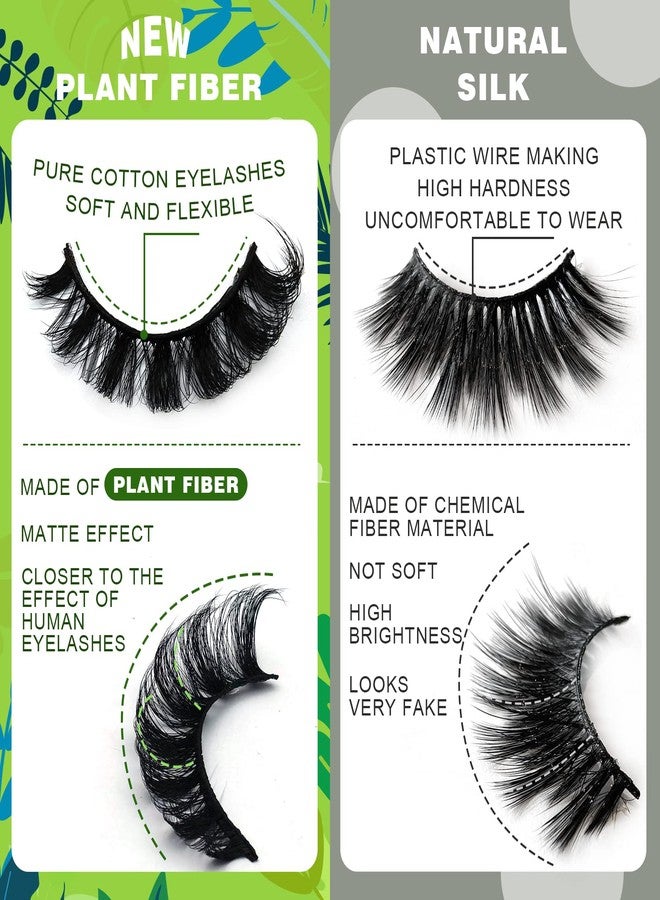 royaomis 3D Plant Fibre Russian Strip Lashes - D Curl Lash Strips, Wispy Mink Eyelashes (DC03) - Image 3