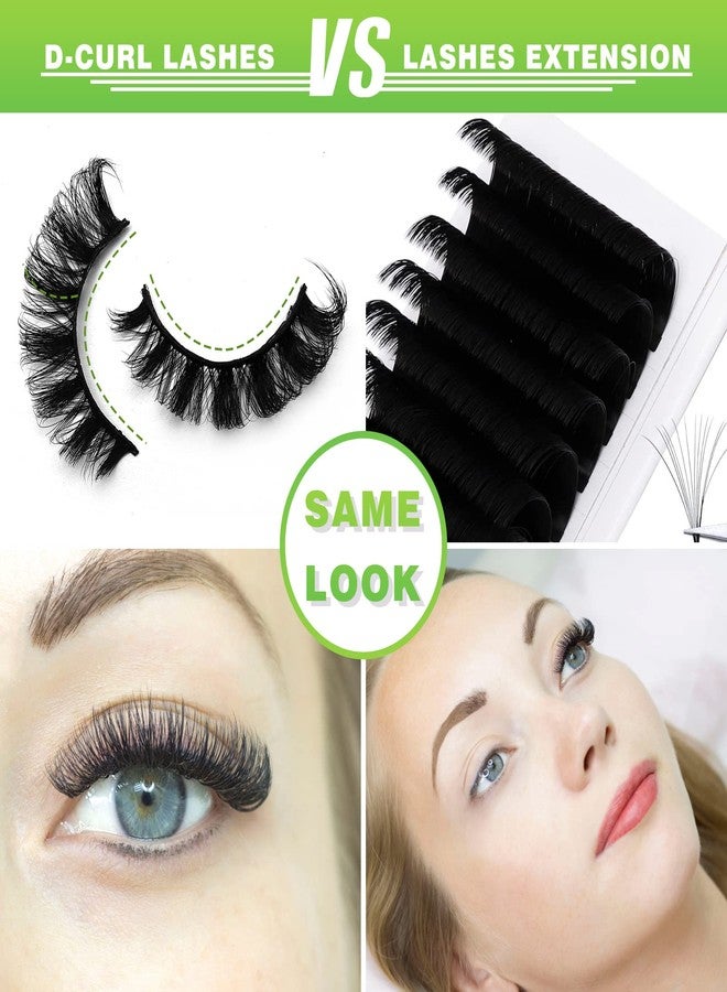 royaomis 3D Plant Fibre Russian Strip Lashes - D Curl Lash Strips, Wispy Mink Eyelashes (DC03) - Image 5