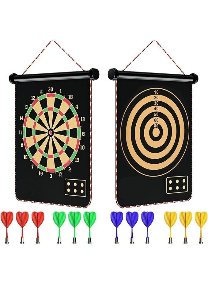 ميكسي المغناطيسي السهم لوحة للأطفال ، ألعاب في الهواء الطلق ألعاب الأطفال مزدوجة الجانب السهم لوحة الألعاب مجموعة للفتيان مع 10 السهم ، أفضل ألعاب هدايا للفتيان المراهقين البنات عمر 5 6 7 8 9 10 11 12 13 14 15 16 سنوات - Image 1