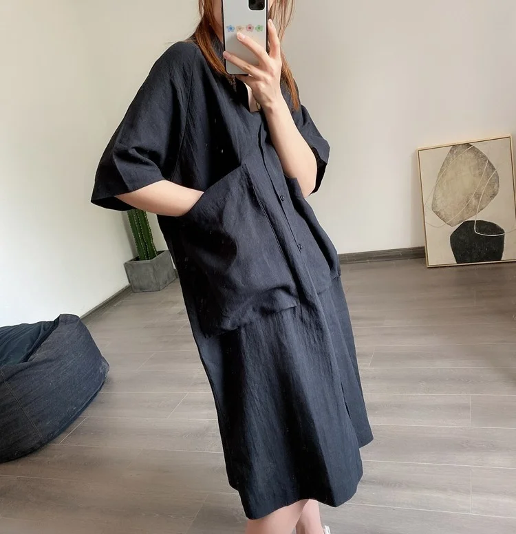 Barbora Casual Pocket Detailed Casual Women's Dress BT260BLACK5