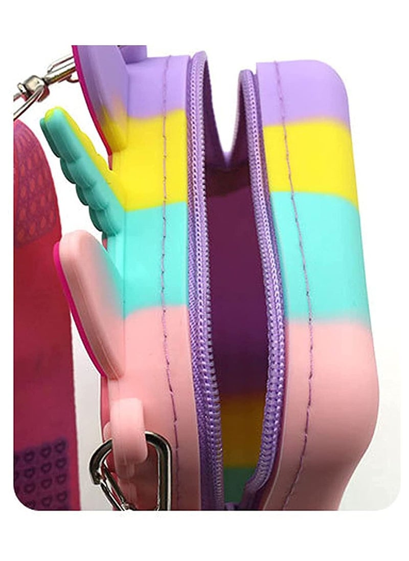 Prime by javaudan Pop Fidget Toys It Unicorn Shoulder Bag Pop Fidget Toys It Purse Popper Push Bubble Fidget Sensory Stress Release Toys For Kids School Supplies Backpack Messenger Bag For Girls  - Image 4