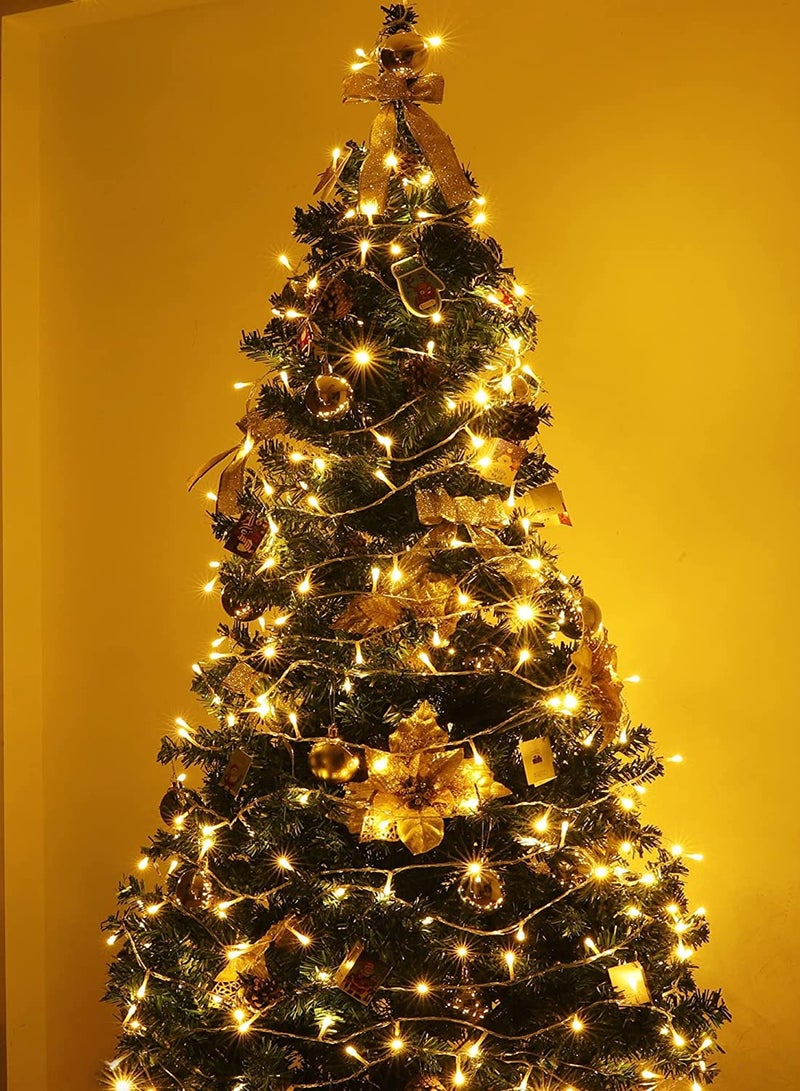 PAMEER Warm White LED String Lights Black Wire Plug-in 30ft 98 LEDs String Home Decorative LED Strip for Christmas EID Ramadan Diwali and Wedding Parties Decoration Box Button Control 8 Modes  - Image 3