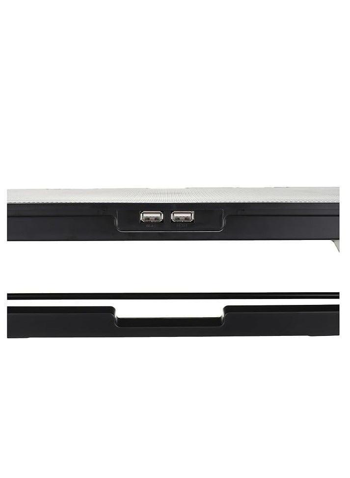 جيجاماكس جيجا ماكس منصة تبريد لاجهزة اللاب توب مزودة بوصلة يو اس بي - لون اسود - Image 2