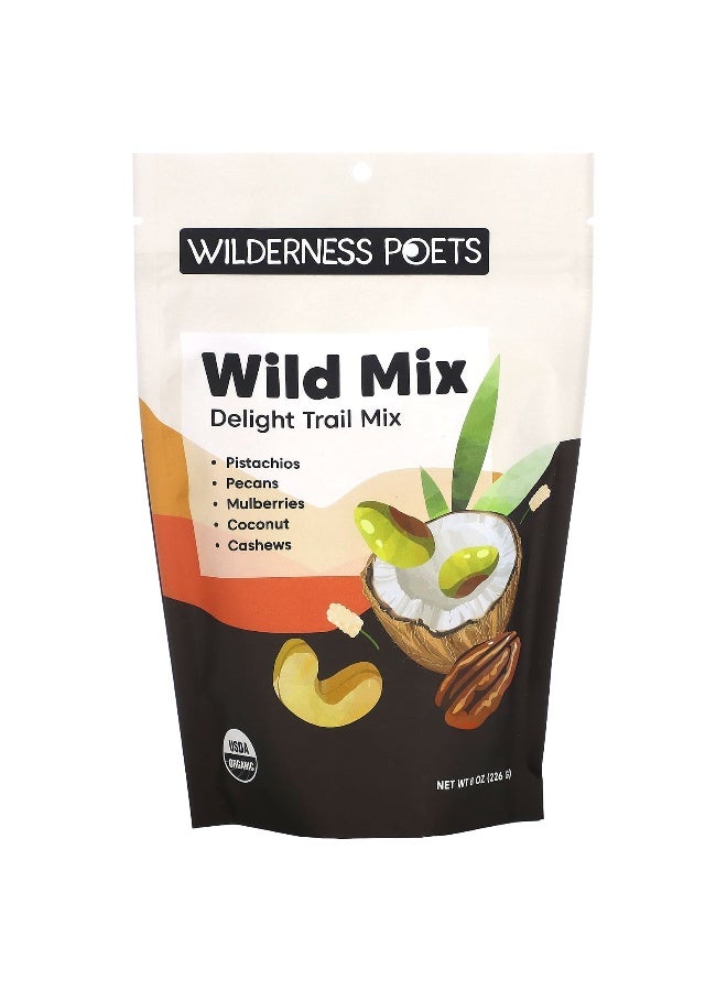 Wilderness Poets Wilderness Poets, Organic Wild Mix, Delight Trail Mix, 8 oz (226 g)  - Image 1