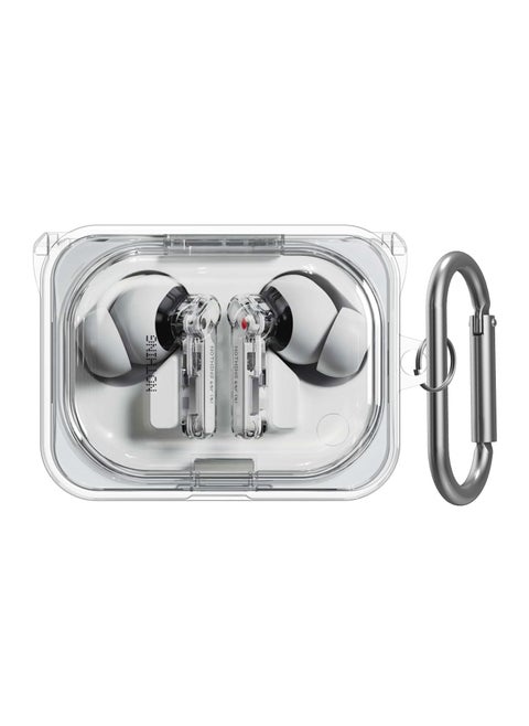 Protective Case for Nothing Ear (a) Clear Soft TPU Protective Earbuds Case Only Compatible with Nothing Ear (a) Headphones Charging Case with Carabiner Accessories Set