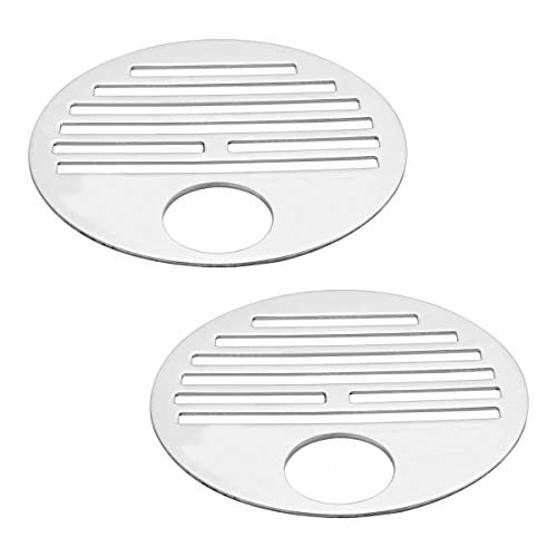 Ruhe® Floor Drainer | Premium Grade Stainless Steel Classic Round Jali Floor Drainer/Jali Set of 2 (with Hole) (4 Inches) - Image 1