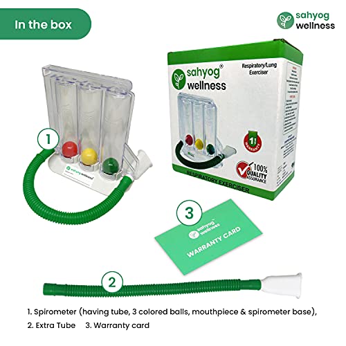 Sahyog Wellness Respiratory 3 Balls Lung Exerciser with 2 Tubes (Spirometer) - Image 5