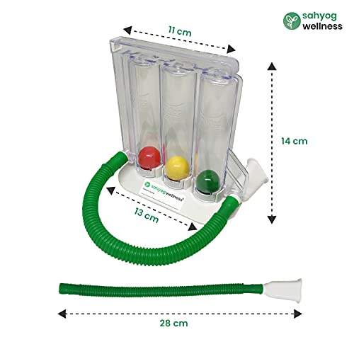 Sahyog Wellness Respiratory 3 Balls Lung Exerciser with 2 Tubes (Spirometer) - Image 4