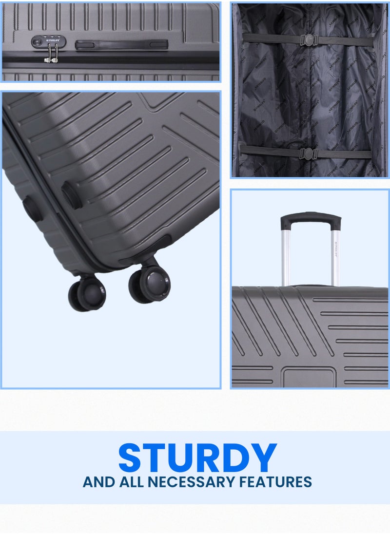STARLIFE - Luggage Set 3Pcs ABS Trolley Bag Set 20//24/28 With Number Lockable System - Image 1