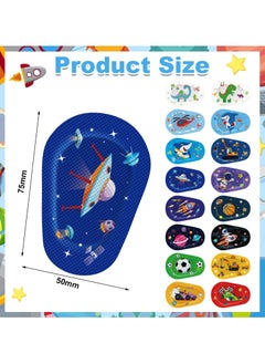 CMGTYYD dhesive Eye Patches for Kids, 48 Pcs Adhesive Eye Patches for Kids Boys 16 Styles Eye Patches Latex Free Eye Pad Bulk Light Blocking Fun Cute Boys Designs Cotton Adhesive Bandages for Boys Toddler  - Image 2