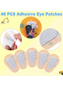 CMGTYYD dhesive Eye Patches for Kids, 48 Pcs Adhesive Eye Patches for Kids Boys 16 Styles Eye Patches Latex Free Eye Pad Bulk Light Blocking Fun Cute Boys Designs Cotton Adhesive Bandages for Boys Toddler  - Image 5
