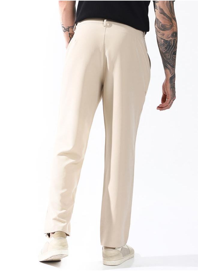 Hubberholme - Men Relaxed Fit Wrinkle Free Wash Pleated Korean Pants - Image 1