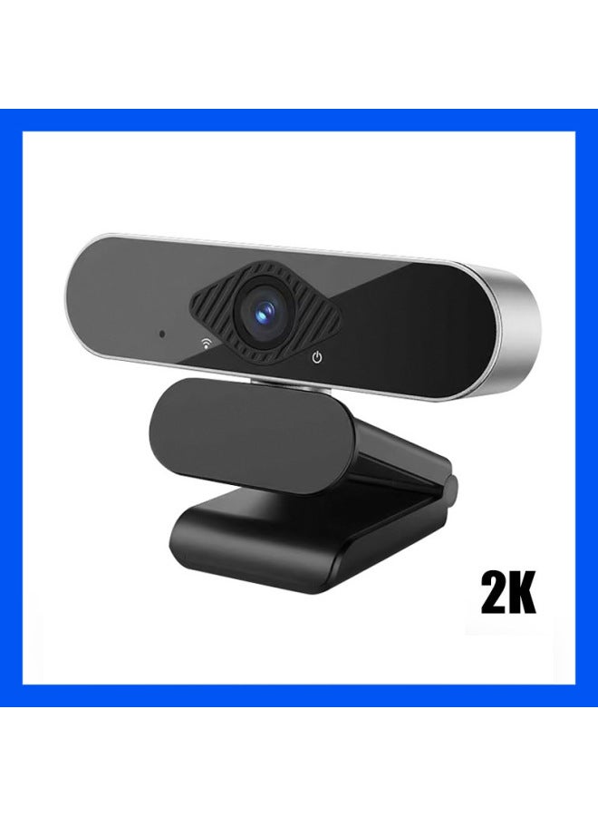 Computer HD Webcam Network Class Teaching Live Conference USB Camera With Microphone Drive-free-Color:2K - Image 1