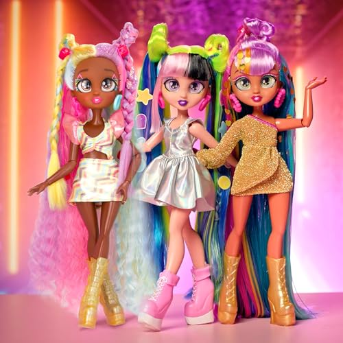 iMC Toys VIP Girls Hair Makeover Megan Fashion Doll with 11" Colorful Long Styling Hair and 5 Accessories Fashion Toy, Girls and Boys Ages 5 and Up, 10 Inch Doll - Image 5