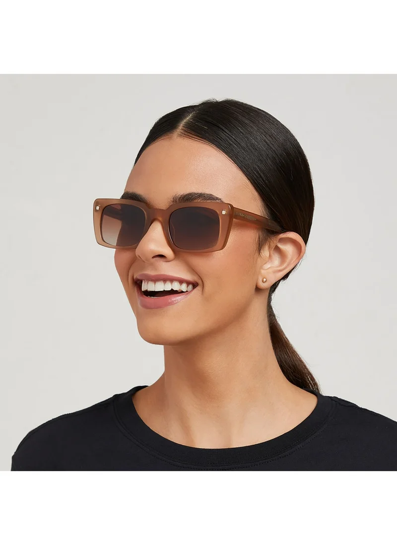30Sundays THAT'S WOW Women Brown Sunglasses - Frame Material: Acetate - Lens Color: Brown- Frame Color: Beige - Full Rim