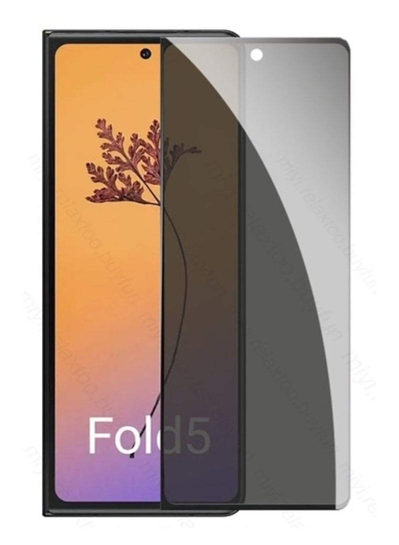 Screen Glass for Samsung Galaxy Z Fold 5 Front Screen Privacy Screen Protector Anti-Spy Tempered Glass Film 9H Hardness Scratch Resistant Bubble Free Glass Screen Protector for Samsung Galaxy Z Fold 5 - Image 1