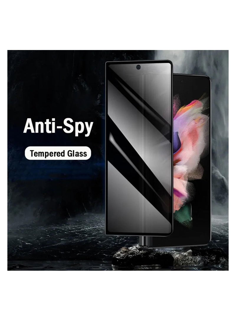 Screen Glass for Samsung Galaxy Z Fold 5 Front Screen Privacy Screen Protector Anti-Spy Tempered Glass Film 9H Hardness Scratch Resistant Bubble Free Glass Screen Protector for Samsung Galaxy Z Fold 5 - Image 4