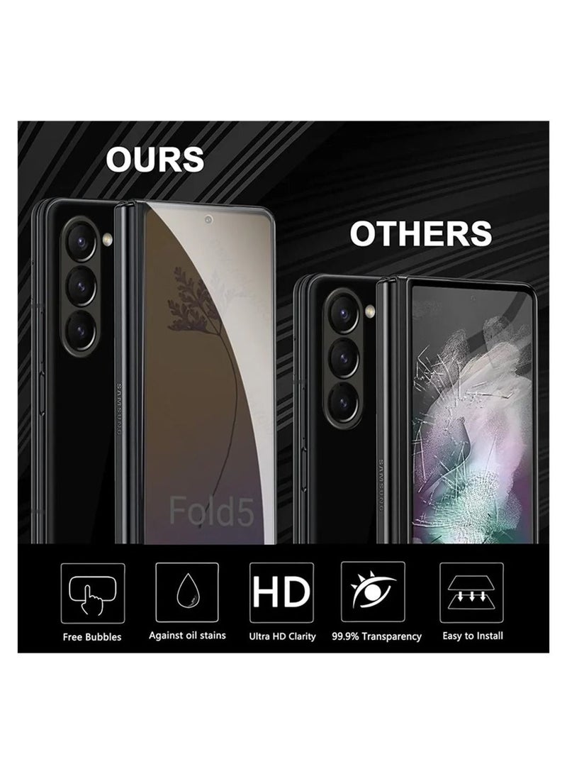 Screen Glass for Samsung Galaxy Z Fold 5 Front Screen Privacy Screen Protector Anti-Spy Tempered Glass Film 9H Hardness Scratch Resistant Bubble Free Glass Screen Protector for Samsung Galaxy Z Fold 5 - Image 5