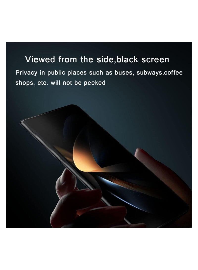 Screen Glass for Samsung Galaxy Z Fold 5 Front Screen Privacy Screen Protector Anti-Spy Tempered Glass Film 9H Hardness Scratch Resistant Bubble Free Glass Screen Protector for Samsung Galaxy Z Fold 5 - Image 3