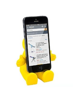 ArtCreativity 4 Inch Squeezable Smile Phone Holder 3 Pack 2In1 Smartphone Stand Squeeze Stress Relief Fidget Toy For Kids & Adults Desk Decoration Party Favor Office Gift Redblueyellow  - Image 2