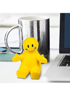 ArtCreativity 4 Inch Squeezable Smile Phone Holder 3 Pack 2In1 Smartphone Stand Squeeze Stress Relief Fidget Toy For Kids & Adults Desk Decoration Party Favor Office Gift Redblueyellow  - Image 4
