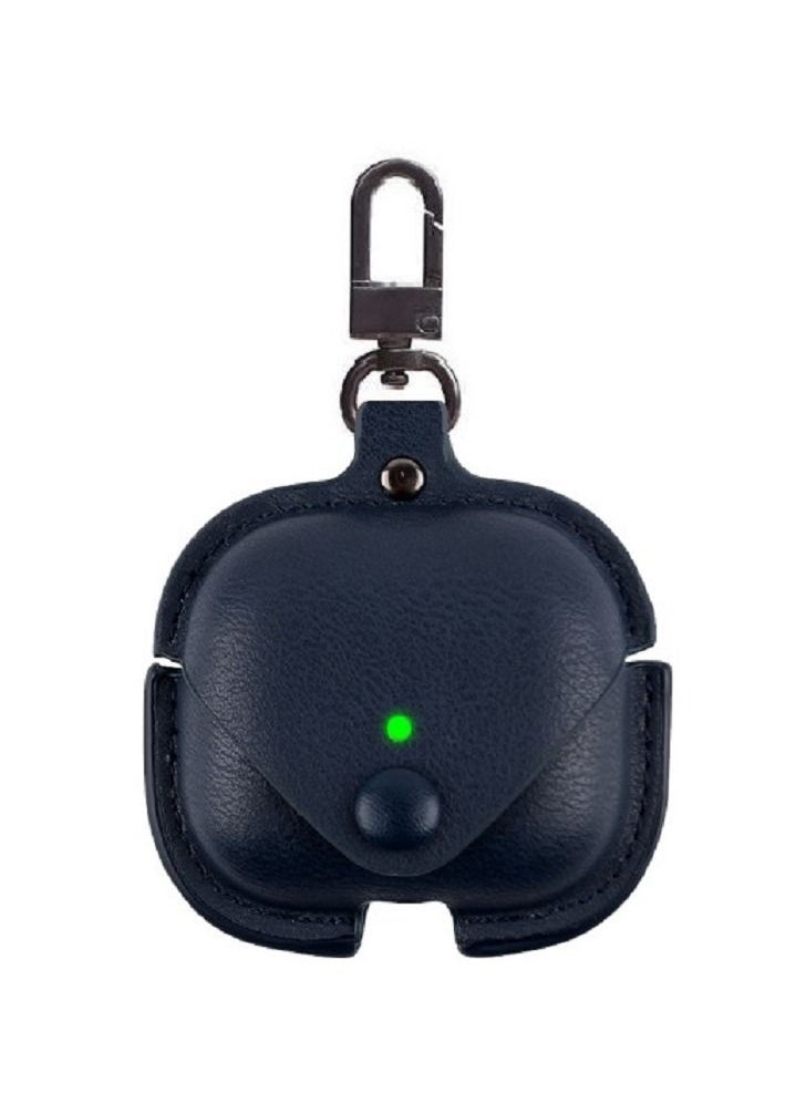 CATANES - Airpods 3 Leather Case Shockproof Cover with Keychain Compatible with Apple Airpods 3rd Generation Blue - Image 1