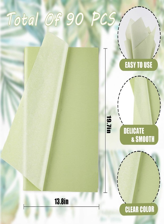 Bolsome 100 Sheets 20 * 14 Inches Green Tissue Paper for Gift Wrapping, Sage Green Wrapping Tissue for Gift Bags for Baby Shower Wedding Birthday St. Patrick's Day DIY Craft - Image 2
