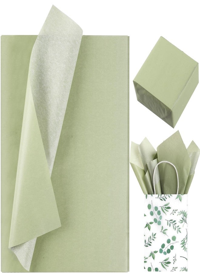 Bolsome 100 Sheets 20 * 14 Inches Green Tissue Paper for Gift Wrapping, Sage Green Wrapping Tissue for Gift Bags for Baby Shower Wedding Birthday St. Patrick's Day DIY Craft - Image 1