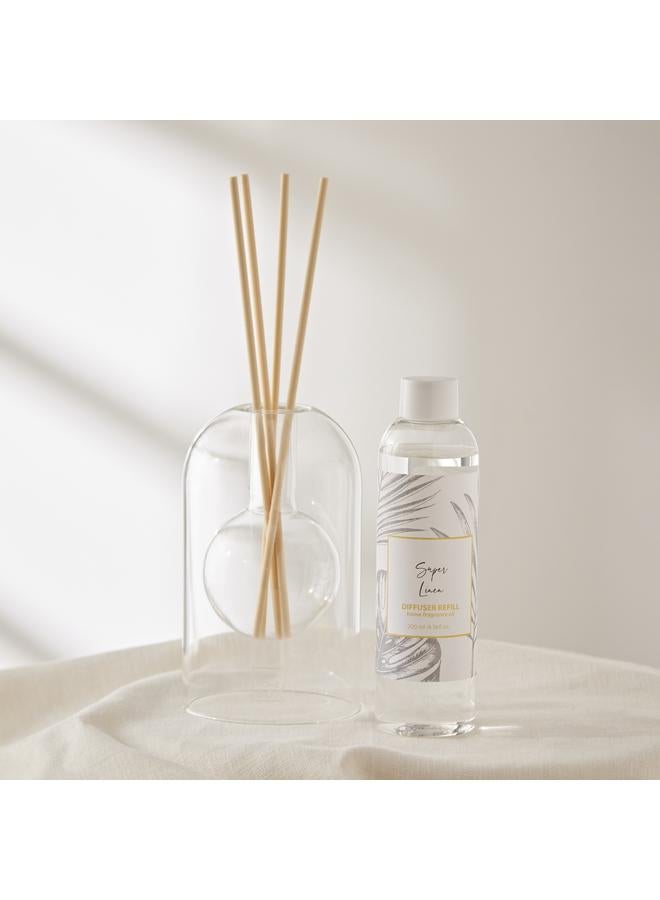 إيدين طقم ناشر أعواد عطرية وزيت قابل لإعادة التعبئة من سوبر لينين مع برطمان زجاجي 200 مل - Image 1