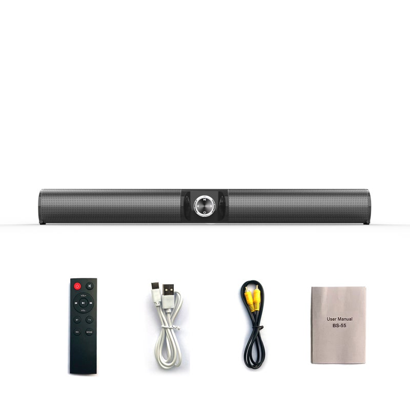 BS-55 Wireless BT Speaker Desktop TV Computer Home Outdoor Gaming Audio Knob Tuning 2000mAh Battery Support 3.5mm Audio Input With Remote Control - Image 1