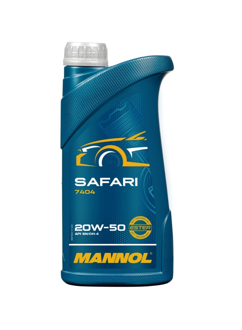 Mannol Safari 7404 20W-50 Engine Oil High Performance API SN/CH-4 for Long Engine Life