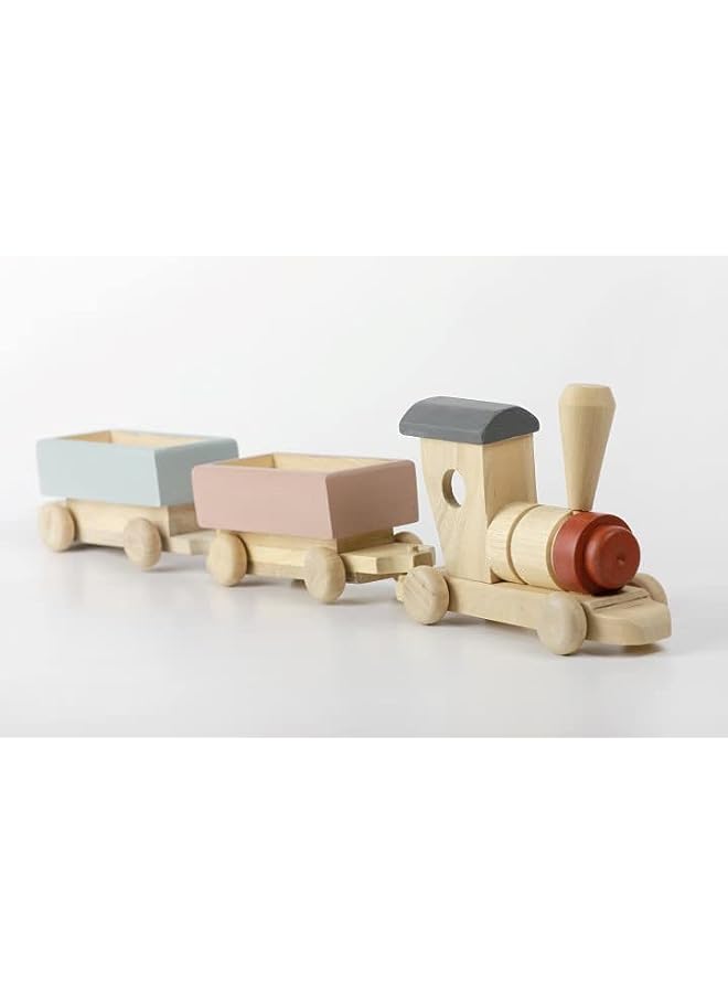 vesus Express Train - Vintage-Wooden train-Pull along toy-Early learning toy-Educational toy - Image 1